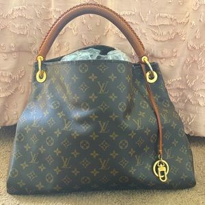 LV  Artsy MM Brown Monogram Canvas tote.